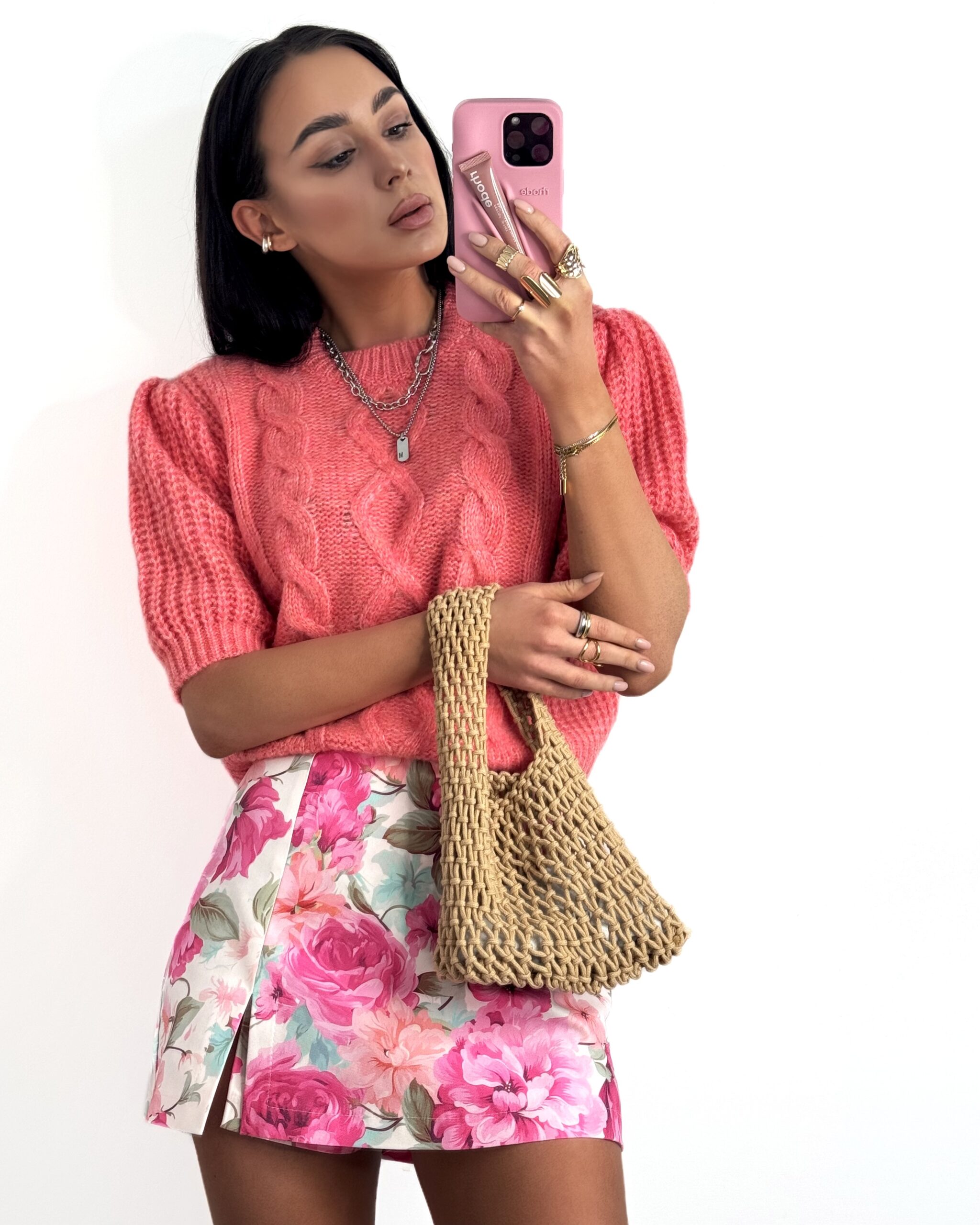 Sweter z krótkim rękawem La Milla koralowy