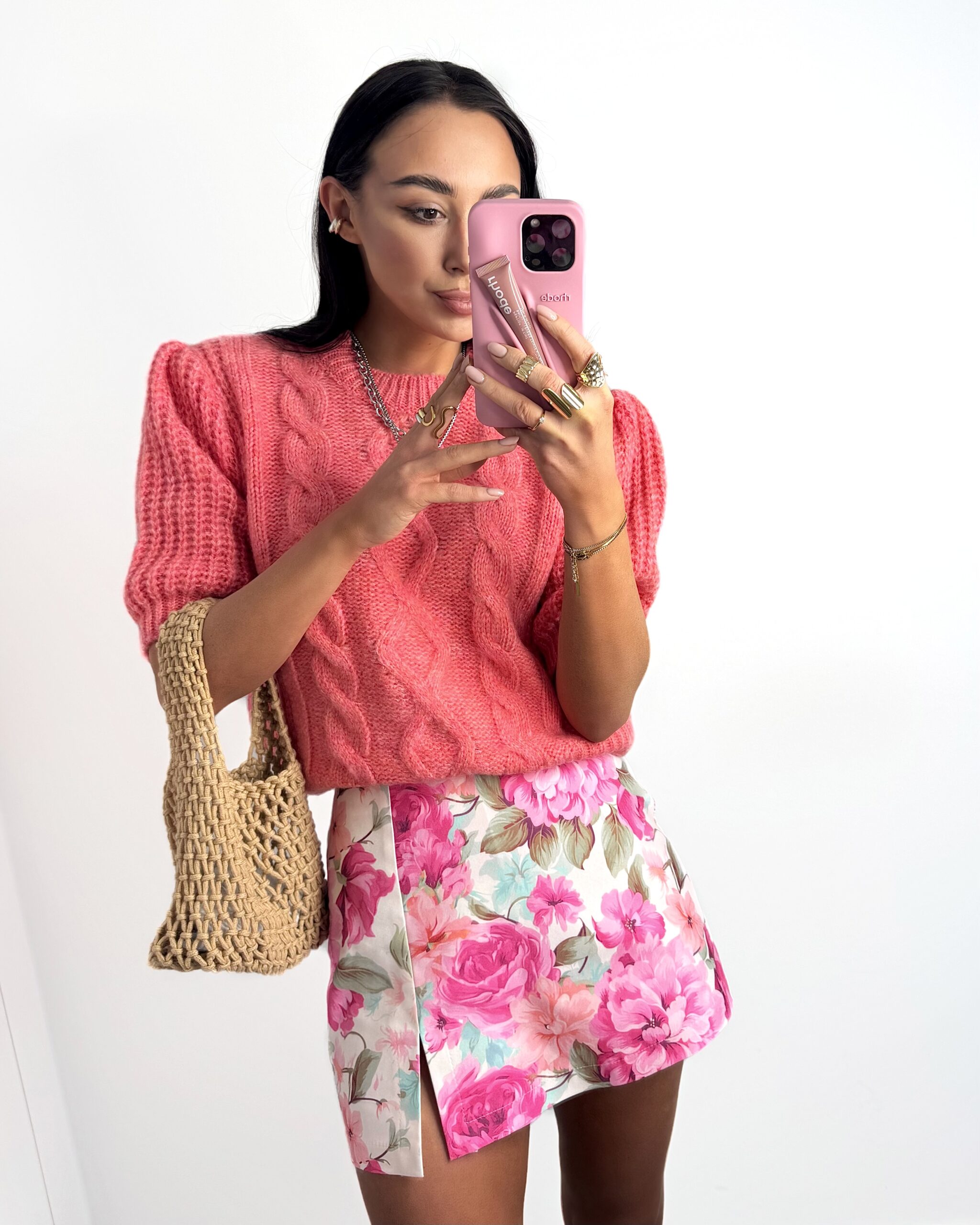 Sweter z krótkim rękawem La Milla koralowy