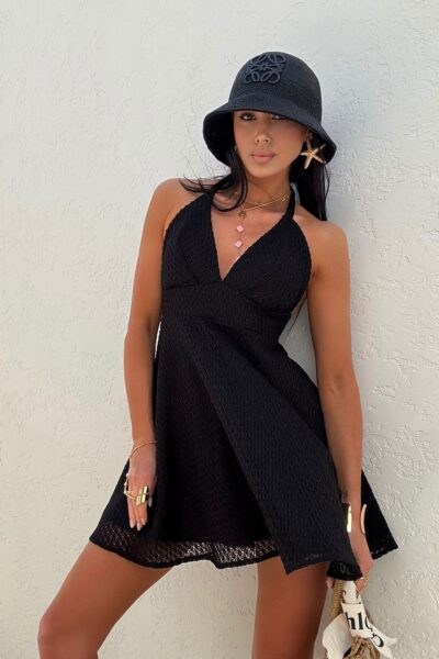 Sukienka ażurowa La Milla czarna