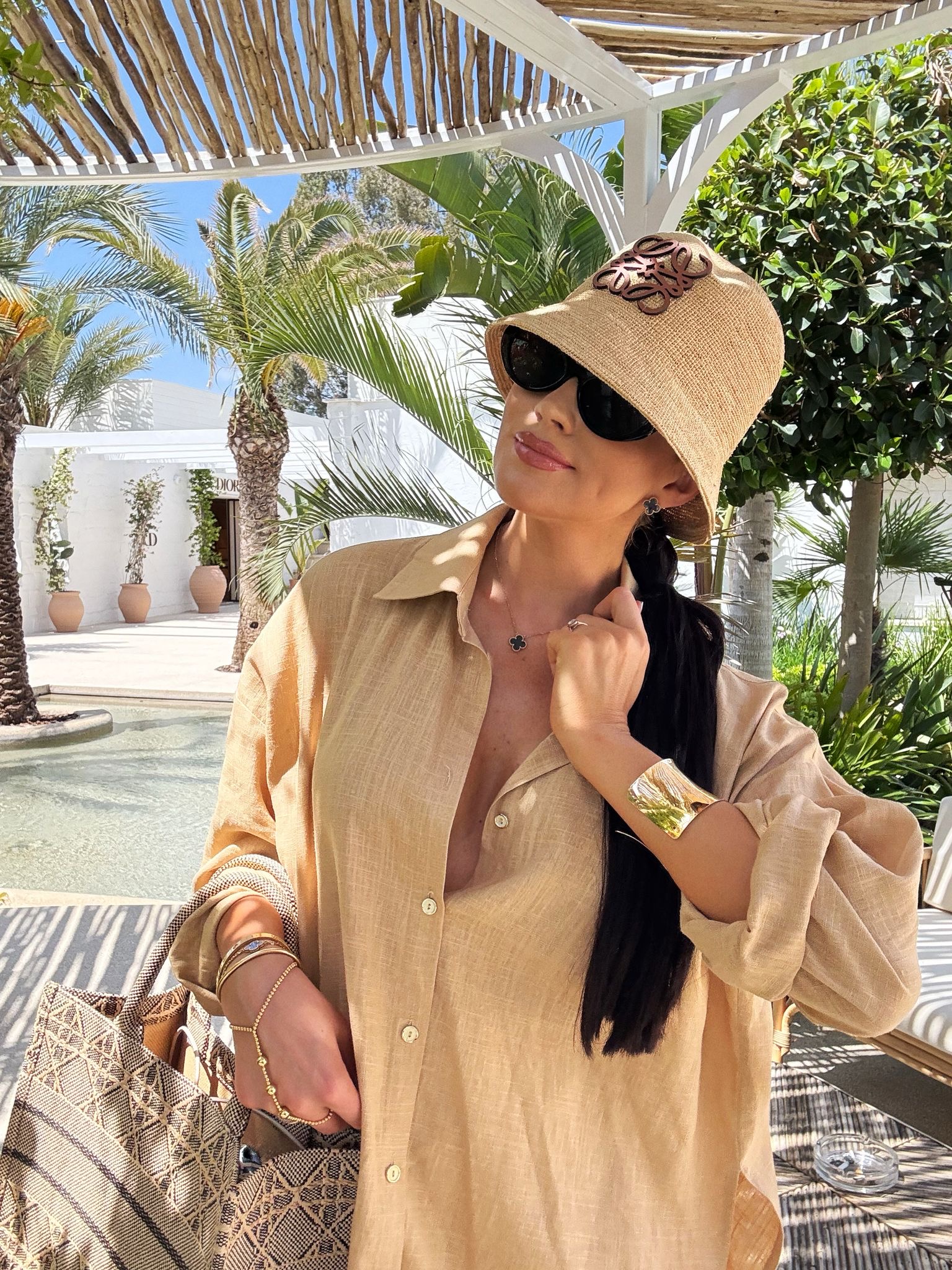 Lniana koszula La Milla beżowa