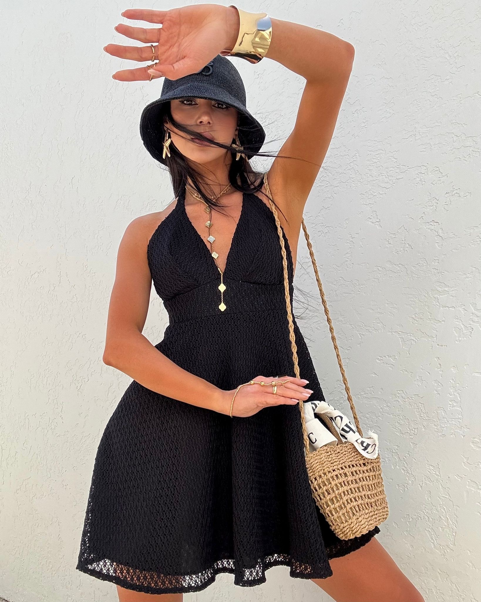 Sukienka ażurowa La Milla czarna