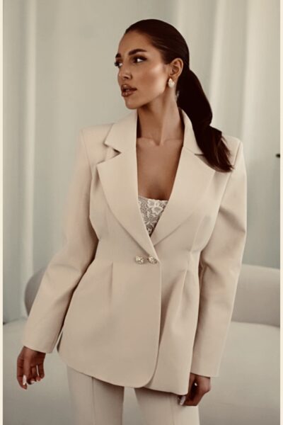 Marynarka La Milla taliowana camel