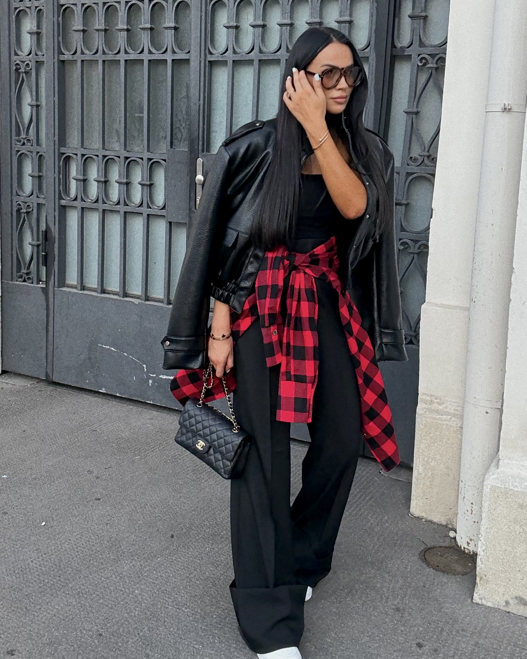 Bomberka Premium La Milla z eko skóry czarna fashionstory.com.pl