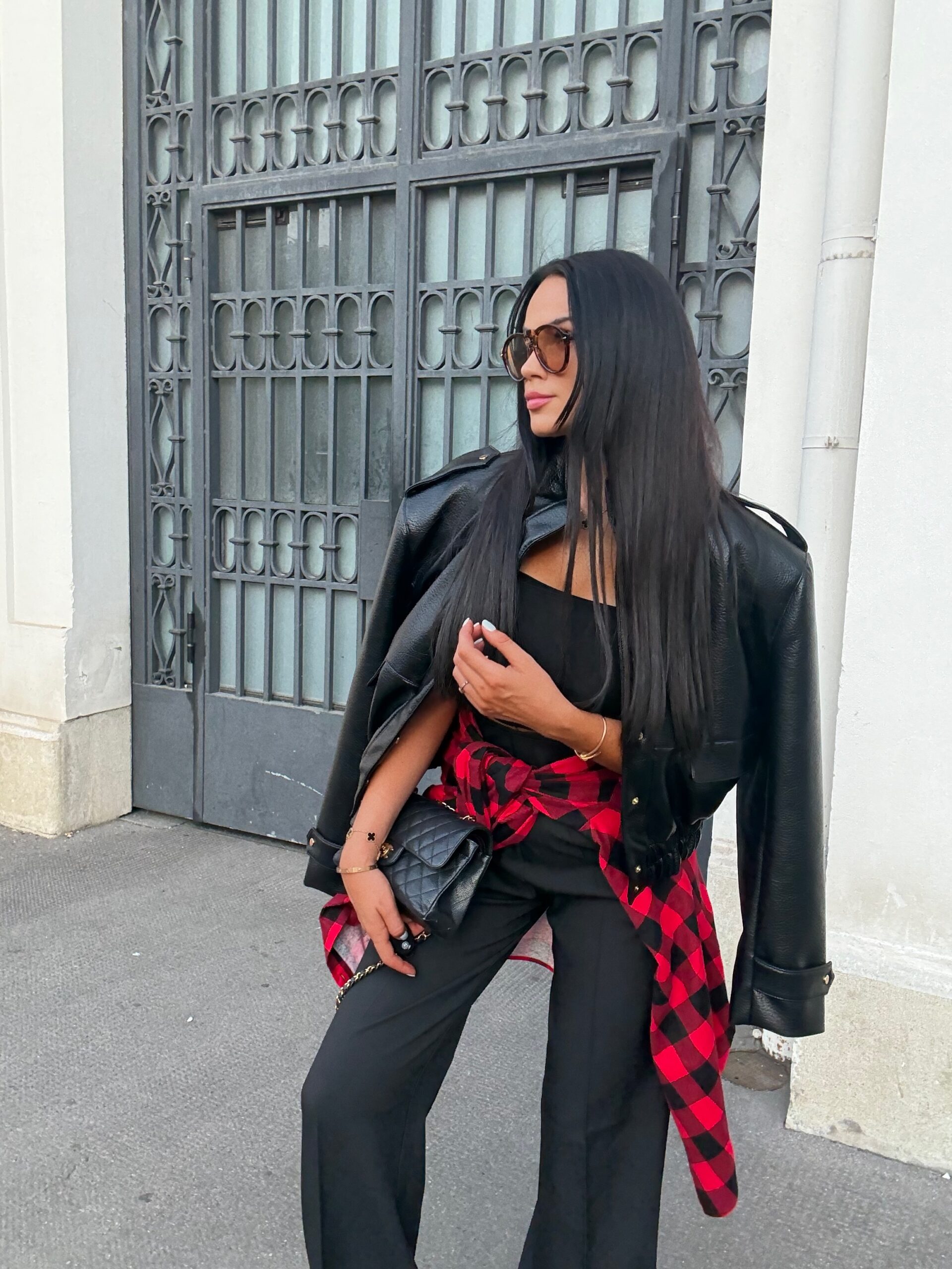 Bomberka Premium La Milla z eko skóry czarna fashionstory.com.pl