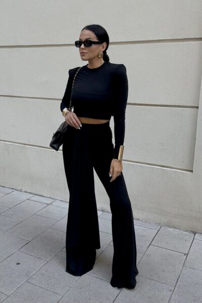 Bluzka La Milla dopasowana short czarna