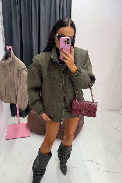 Ocieplana bomberka La Milla khaki fashionstory.com.pl