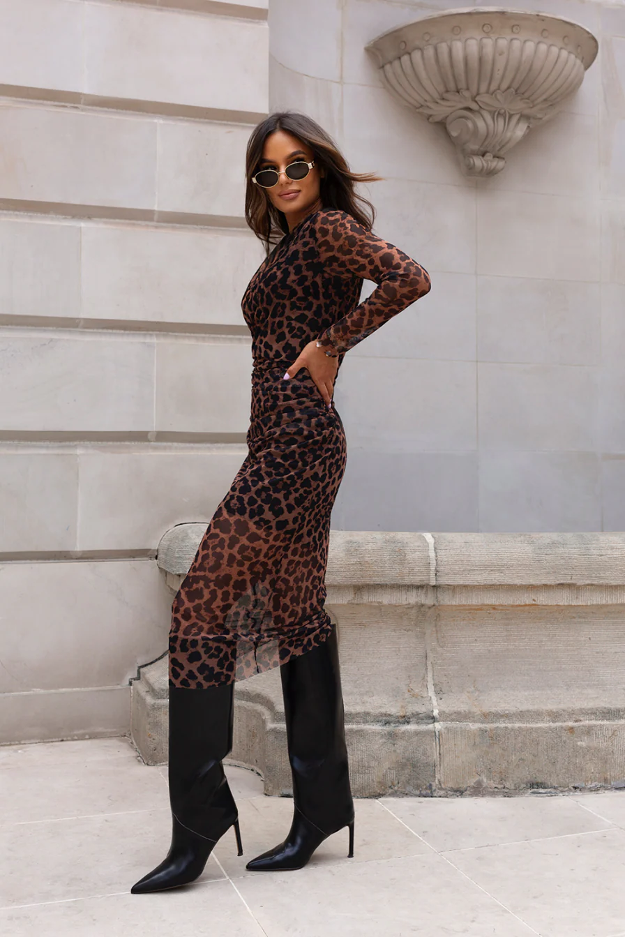 Sukienka tiulowa La Balancia panterka fashionstory.com.pl