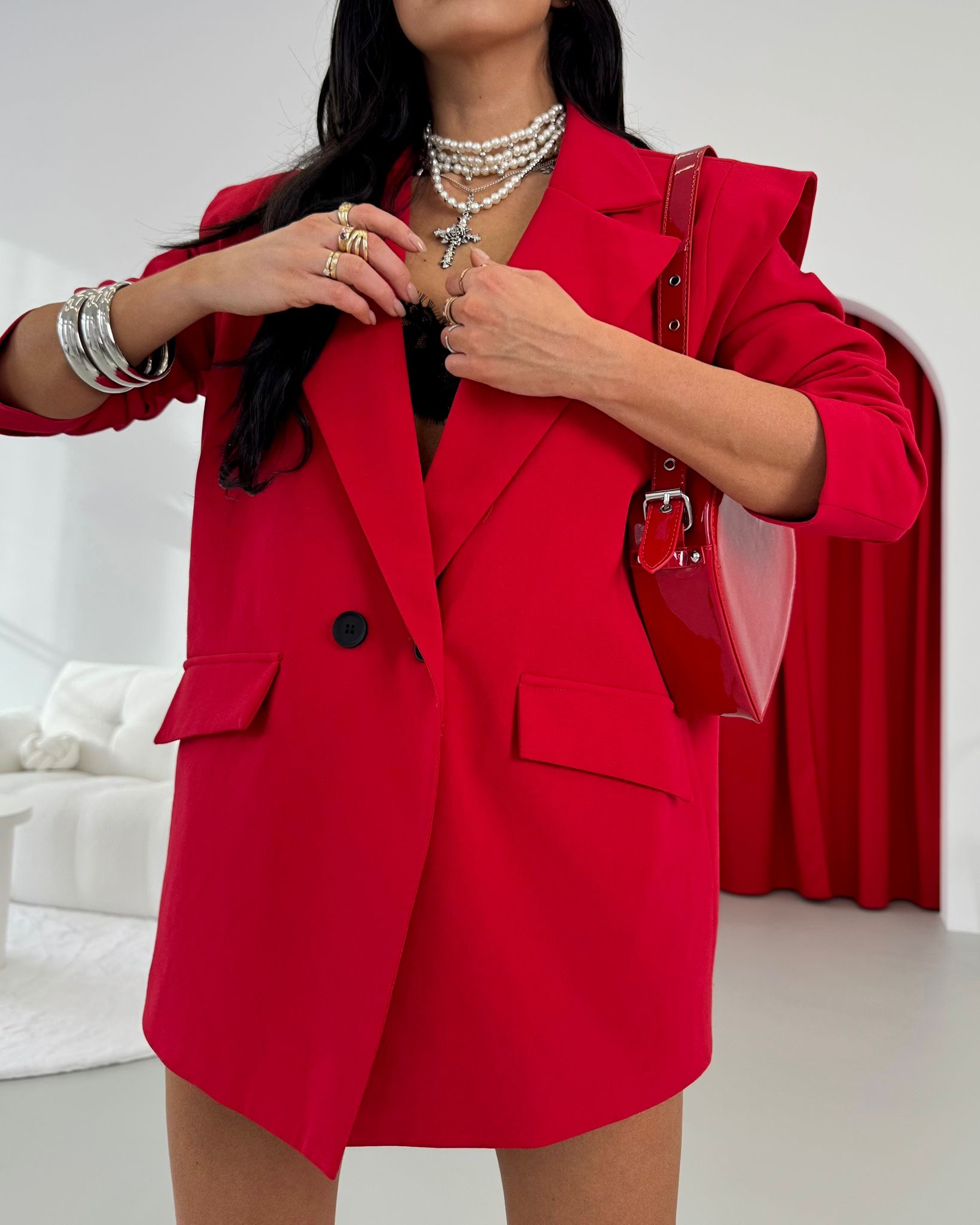 Marynarka La Milla Wigilia czerwona - obrazek 5