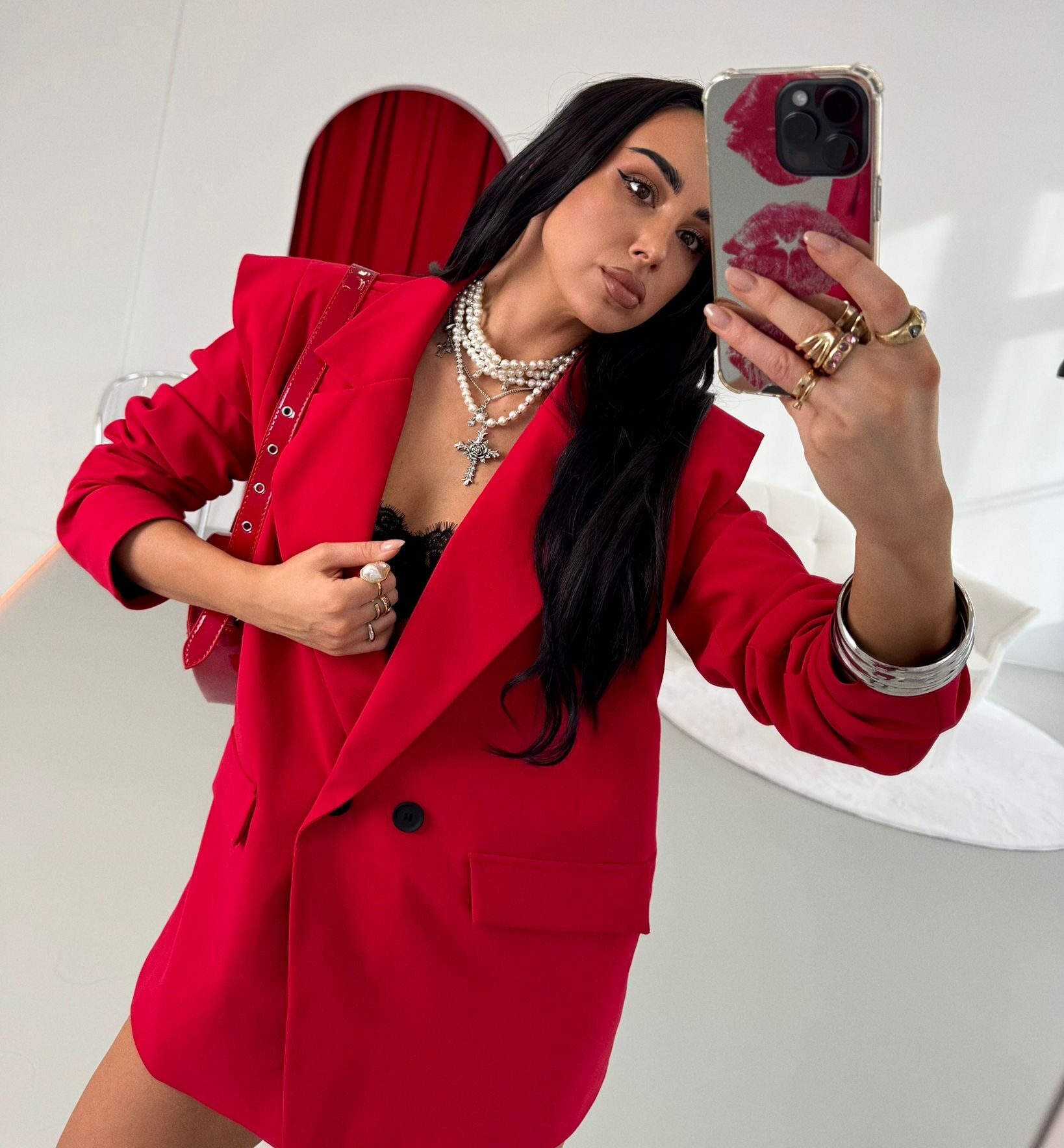 Marynarka La Milla Wigilia czerwona - obrazek 4