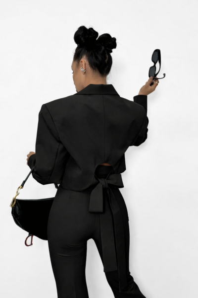 Marynarka La Milla z kokardą na plecach czarna