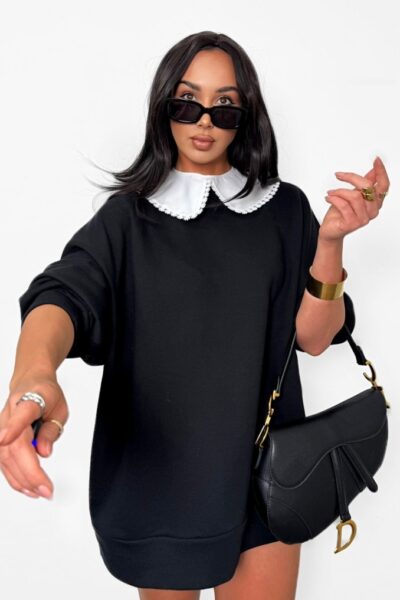 Bluza z kołnierzykiem La Milla czarna