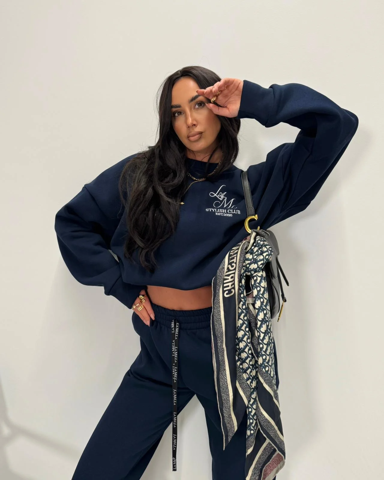 Bluza La Milla haft granatowa - obrazek 3