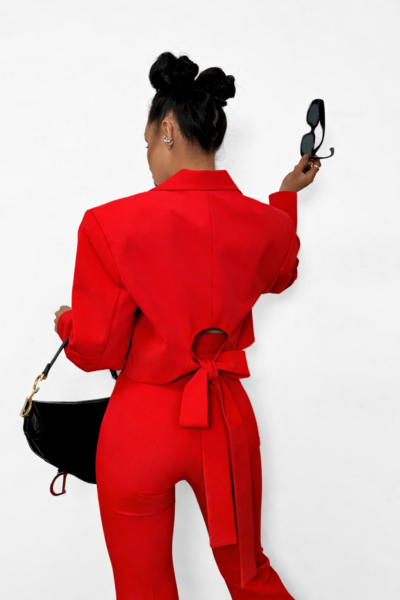 Marynarka La Milla z kokardą na plecach czerwona