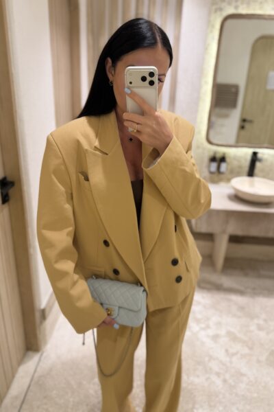 Marynarka La Milla klasyczna musztardowa