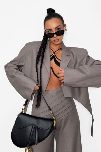 Marynarka La Milla z trokami mokka