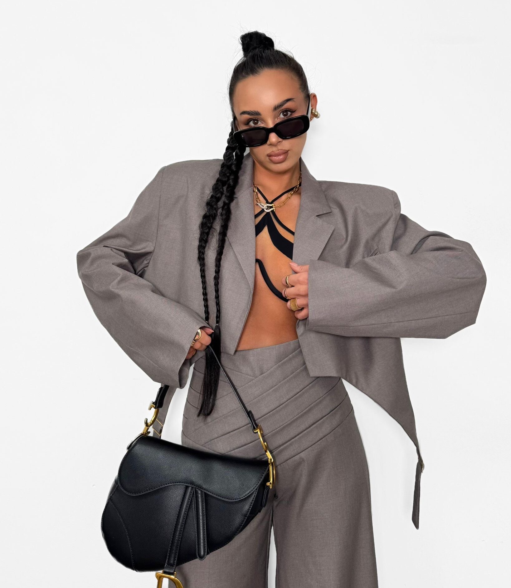 Marynarka La Milla z trokami mokka