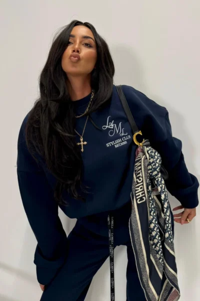 Bluza La Milla haft granatowa