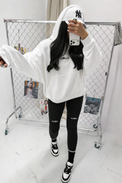 Bluza z kapturem La Milla biała