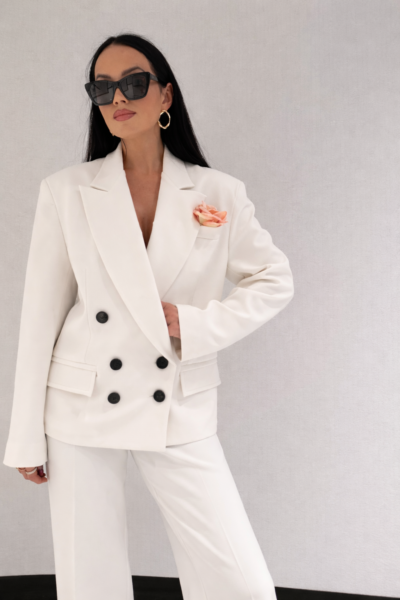 Marynarka La Milla klasyczna śmietankowa