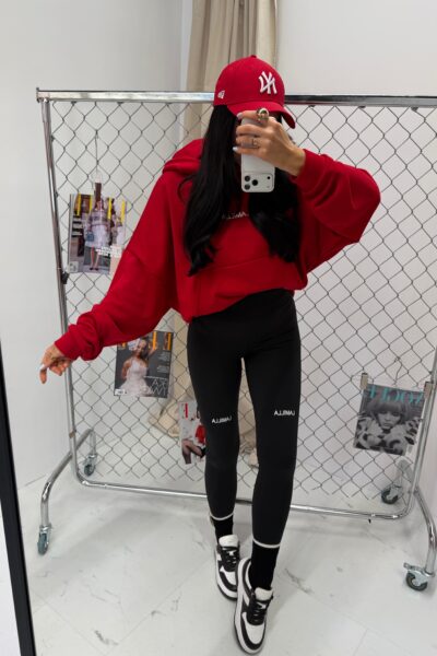 Bluza z kapturem La Milla czerwona