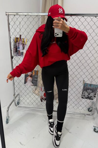 Bluza z kapturem La Milla czerwona