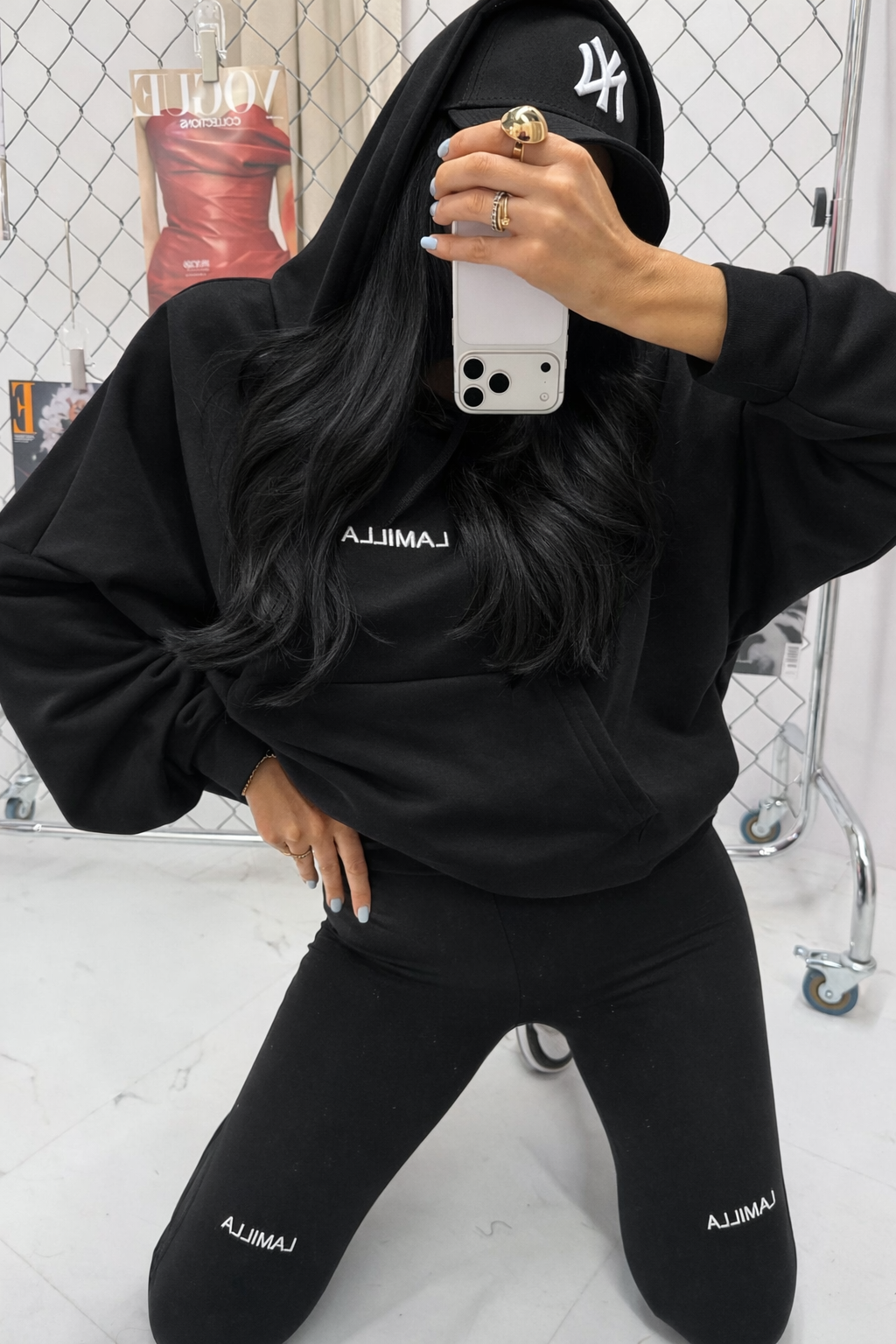 Bluza z kapturem La Milla czarna