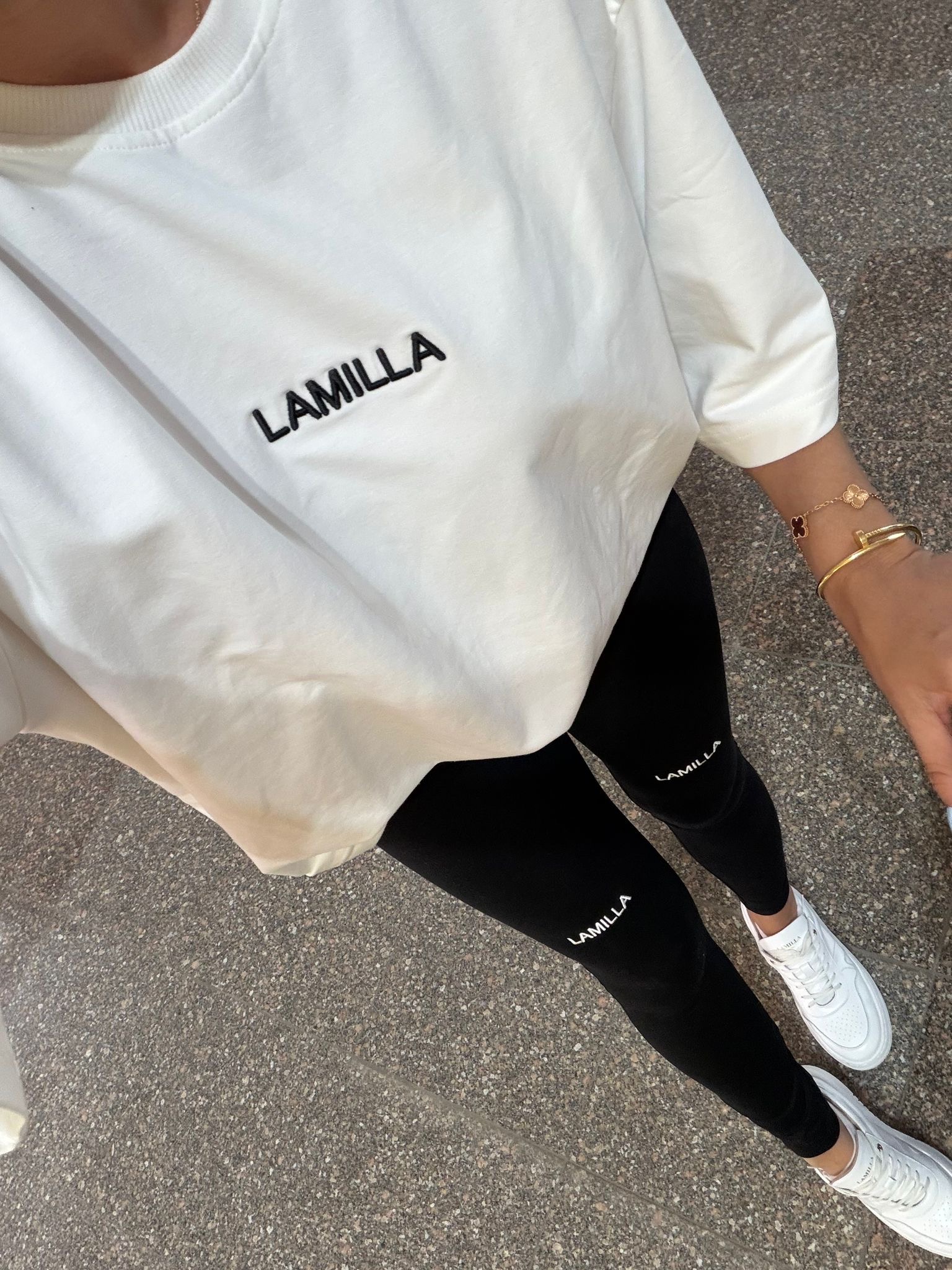 Legginsy La Milla z logo czarne - obrazek 3