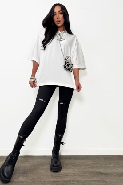 Legginsy La Milla z logo czarne