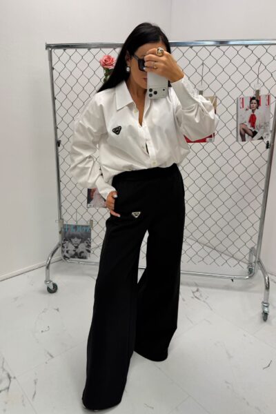 Spodnie La Milla z logo czarne