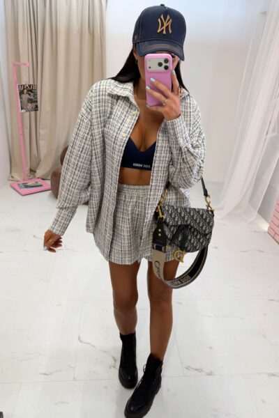 Komplet dwuczęściowy La Milla Coco biało-granatowy