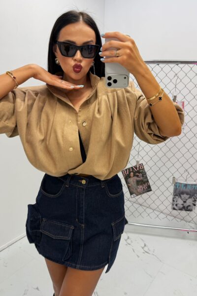 Spódnica La Milla z kieszeniami ciemny jeans