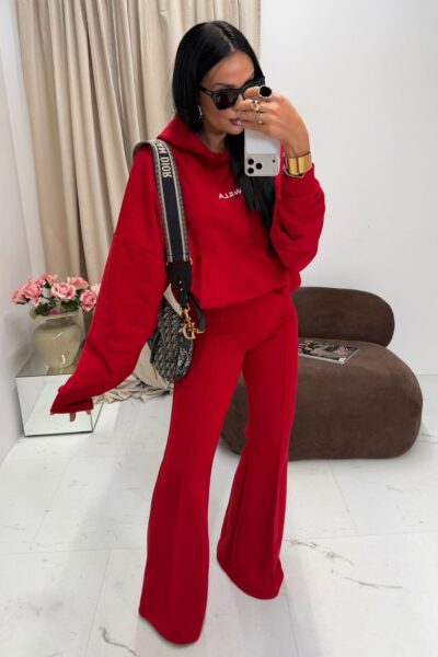 Spodnie dzwony La Milla czerwone