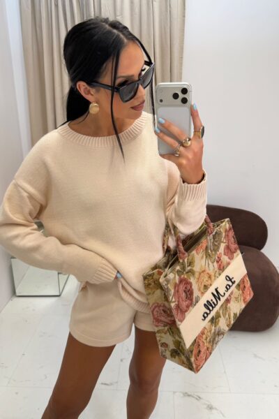 Komplet dzianinowy La Milla beżowy