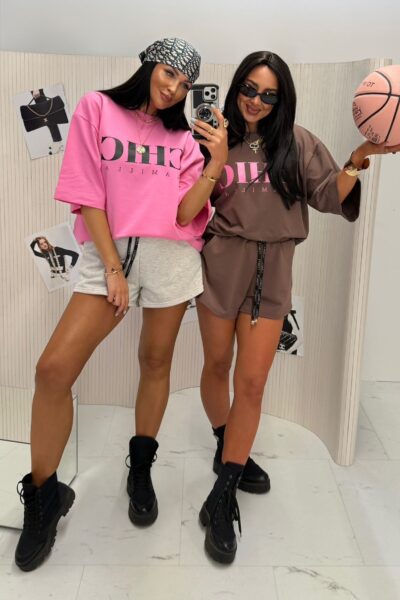 T-shirt CHIC czekoladowy