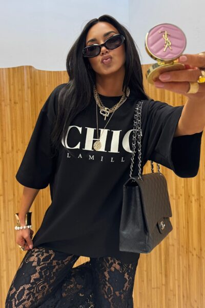 T-shirt CHIC czarny