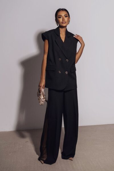 Kamizelka garniturowa La Milla long czarna