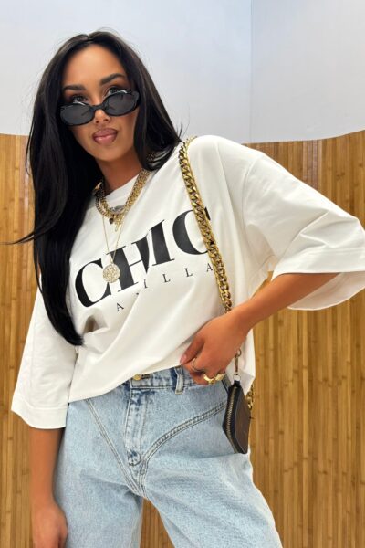 T-shirt CHIC biały