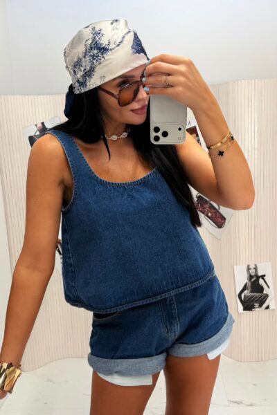 Bokserka top La Milla ciemny jeans