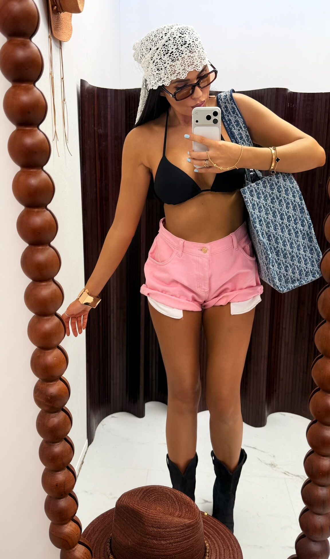 Szorty jeans La Milla różowe - obrazek 9
