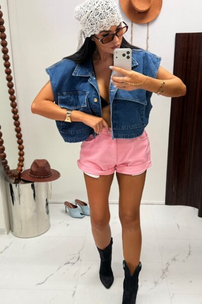 Kamizelka ciemny jeans La Milla
