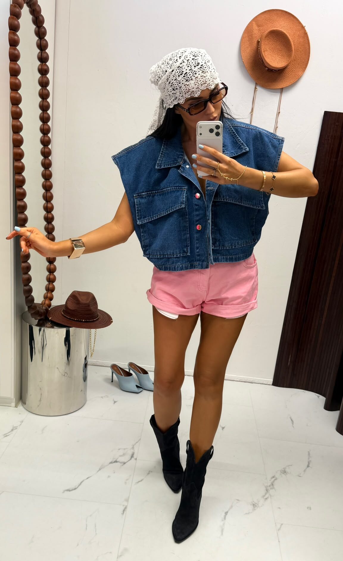 Szorty jeans La Milla różowe - obrazek 10