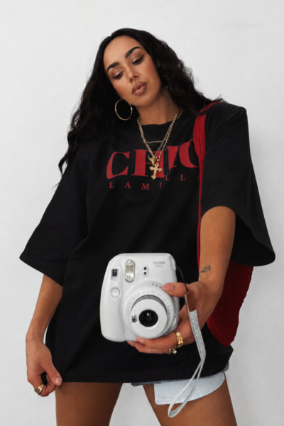 T-shirt La Milla CHIC czarno-czerwony